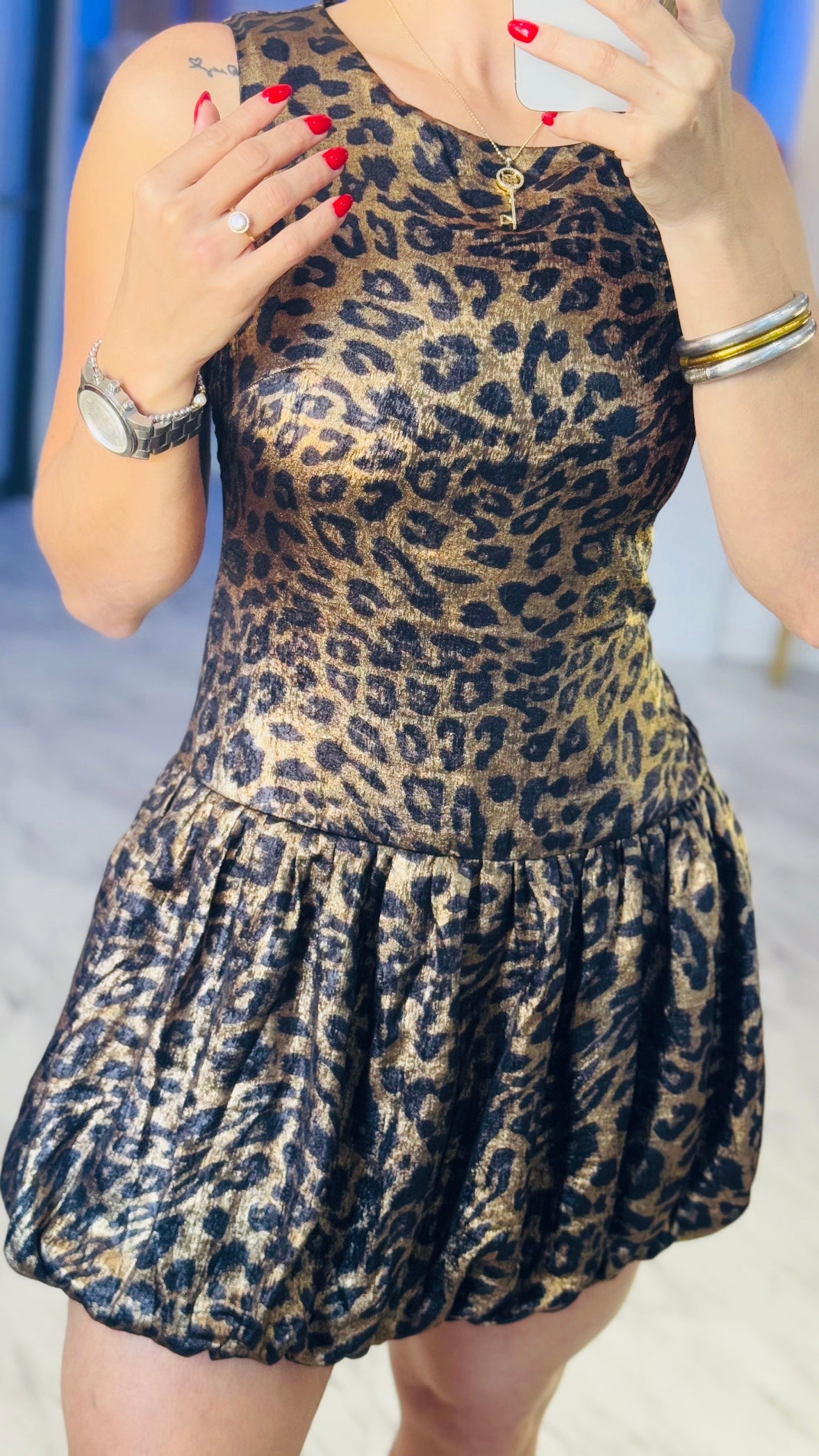 Leopard Balloon Dress