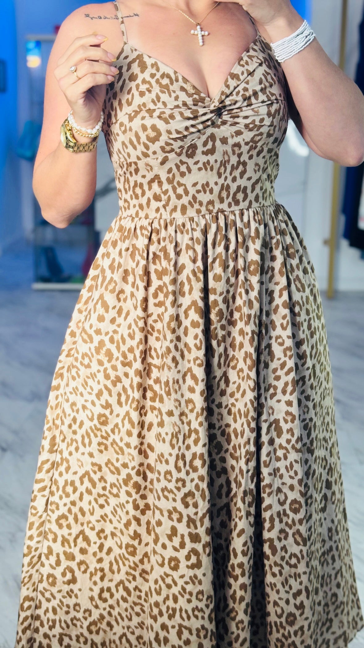 Sabrina Leopard Dress