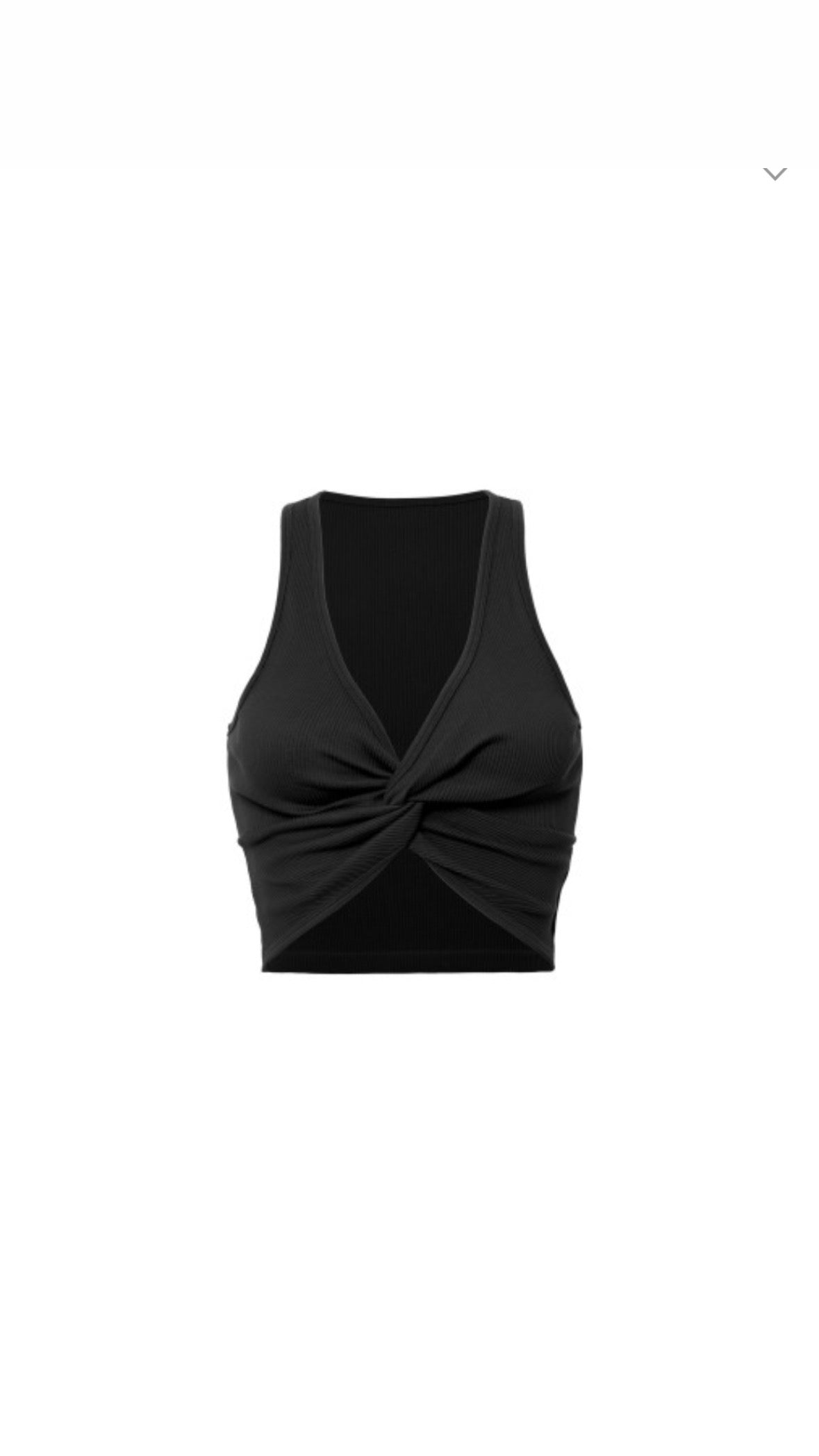 Twist Crop Top Black 🖤
