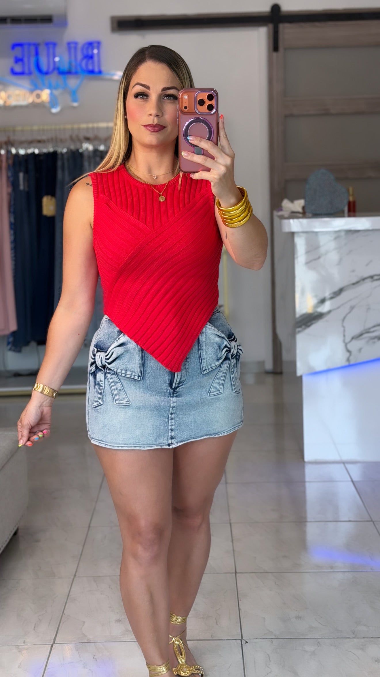 Coquette Denim Skort