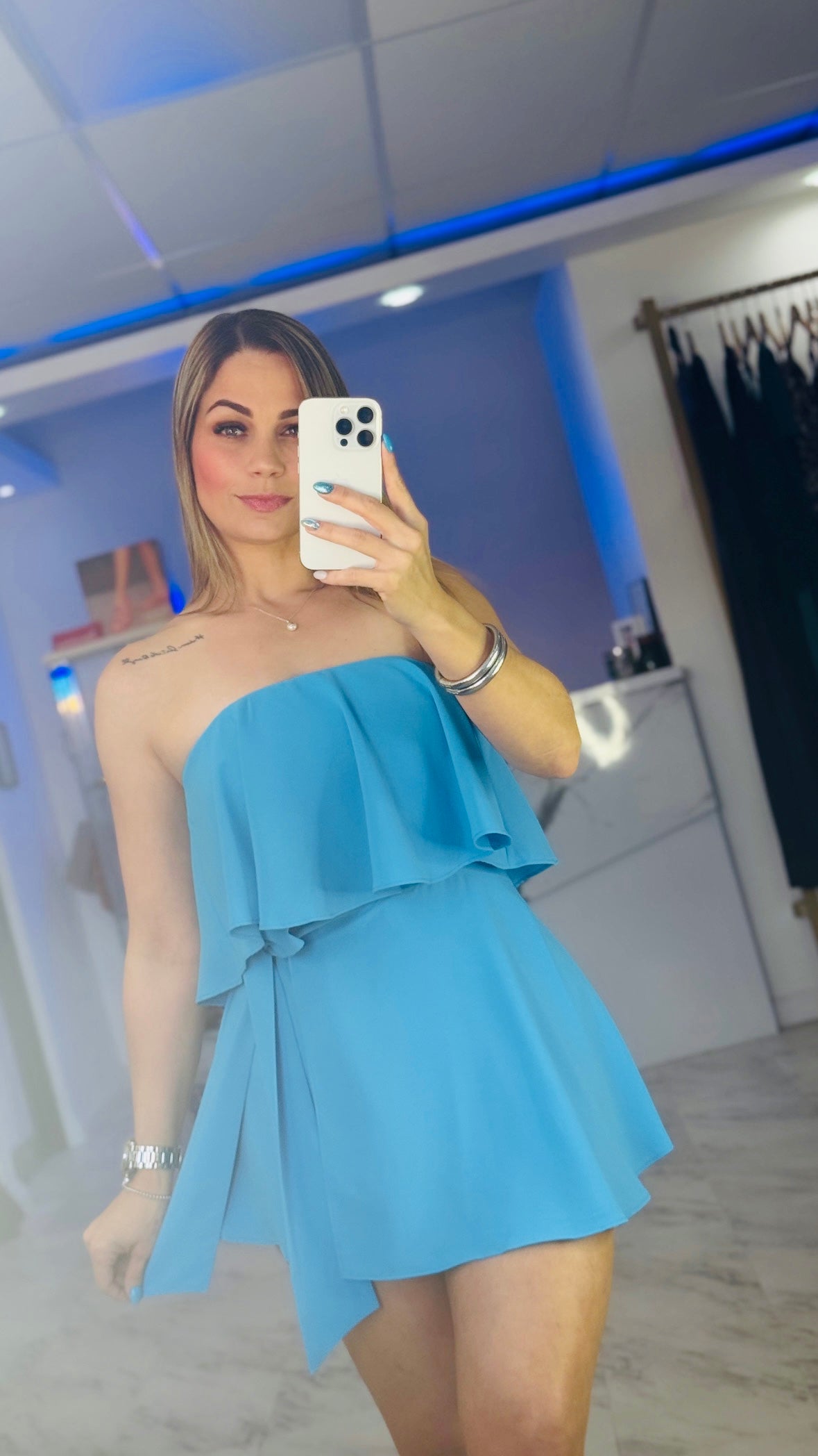 Rocío Blue Romper
