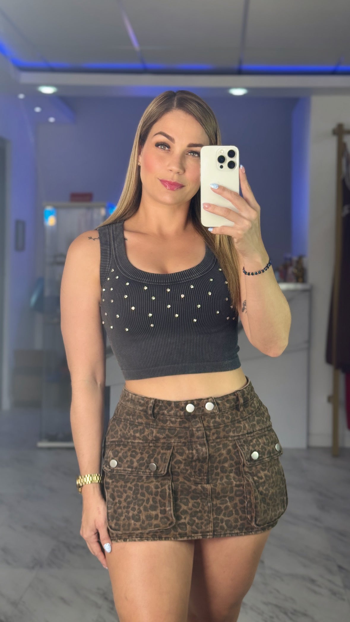 Leopard Mini Skirt