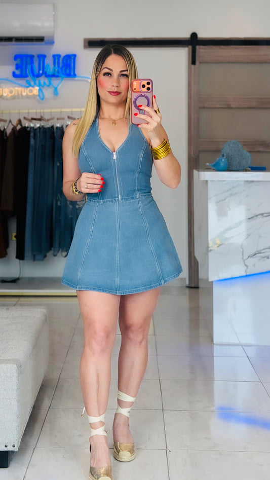 Denim Skirt Set