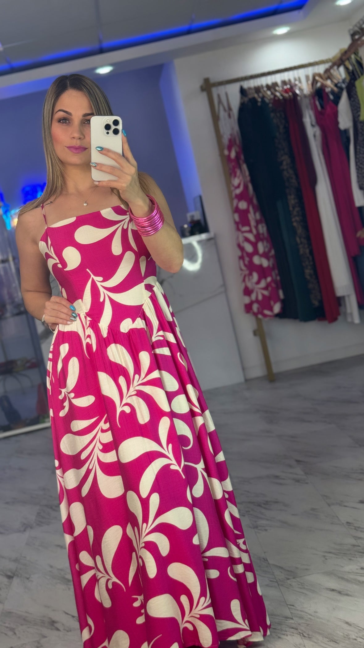 Marie Pink Maxi Dress