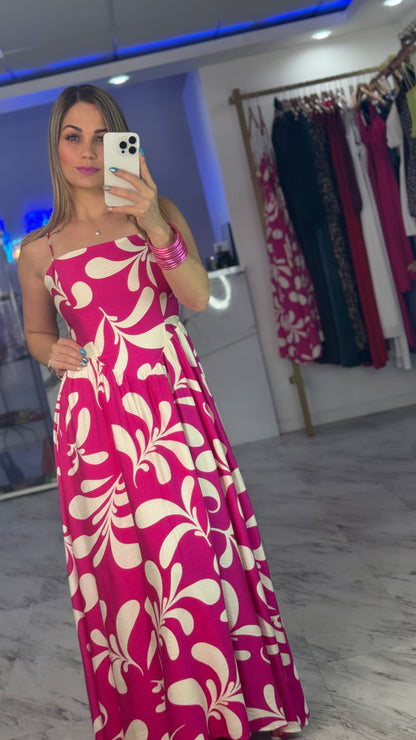 Marie Pink Maxi Dress
