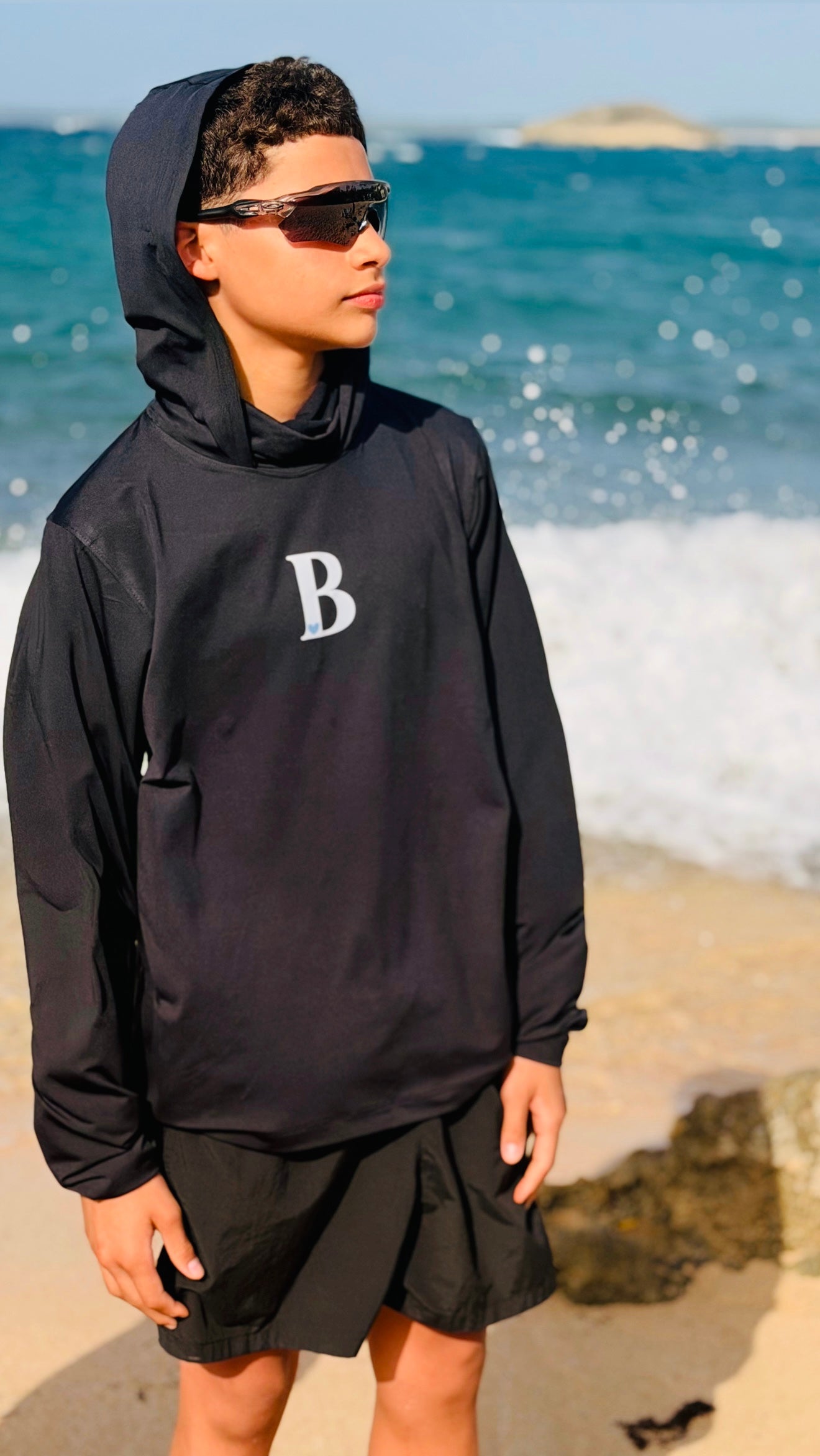RashGuard Black MEN Blue Brand 💙