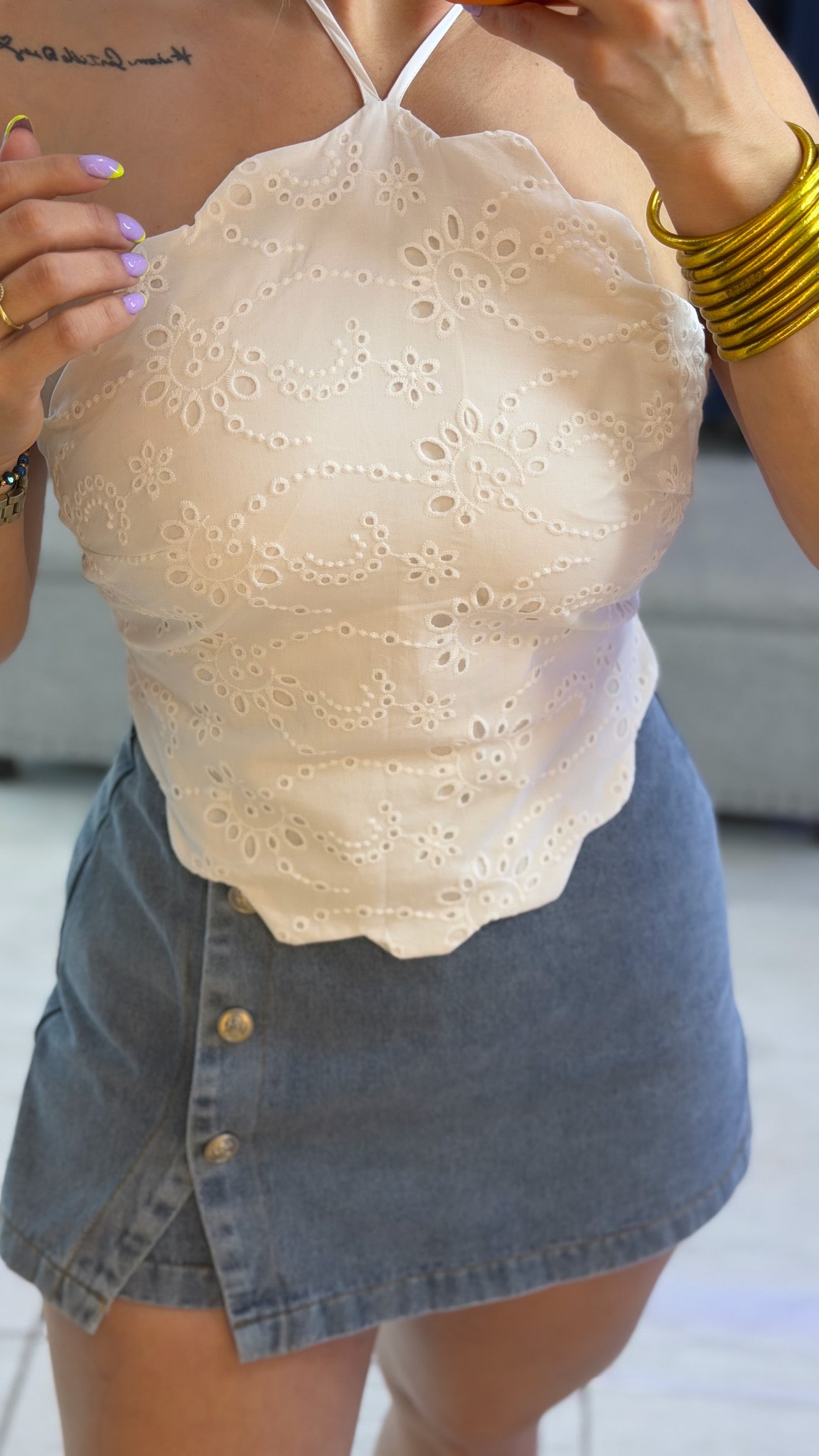 Light Denim Skort