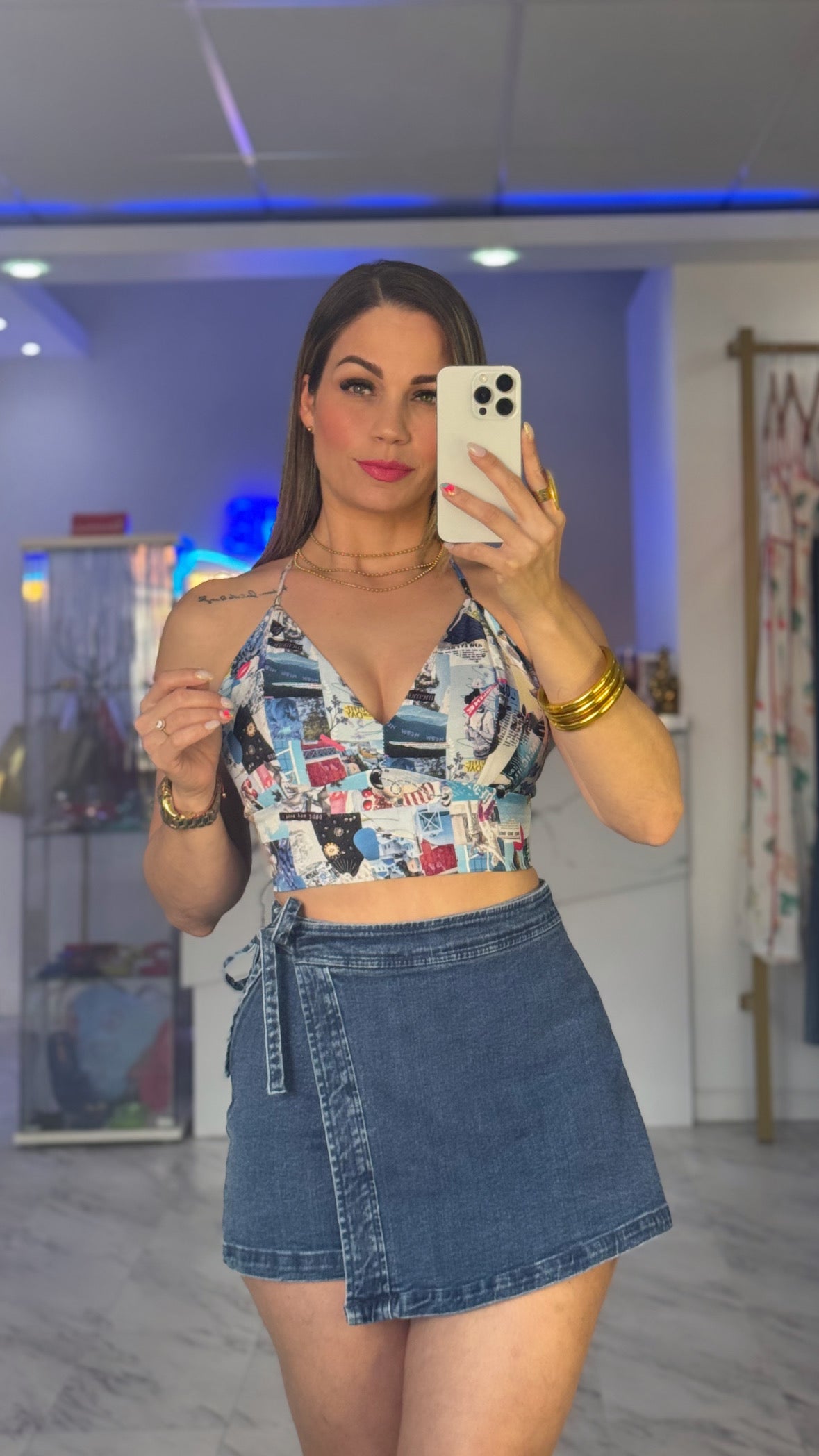 Rebeca Denim Skort