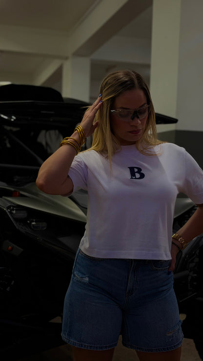 Oversized Shirt  White BlueBrand💙