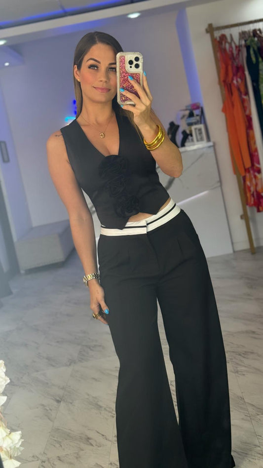 Black and White Trouser Pants