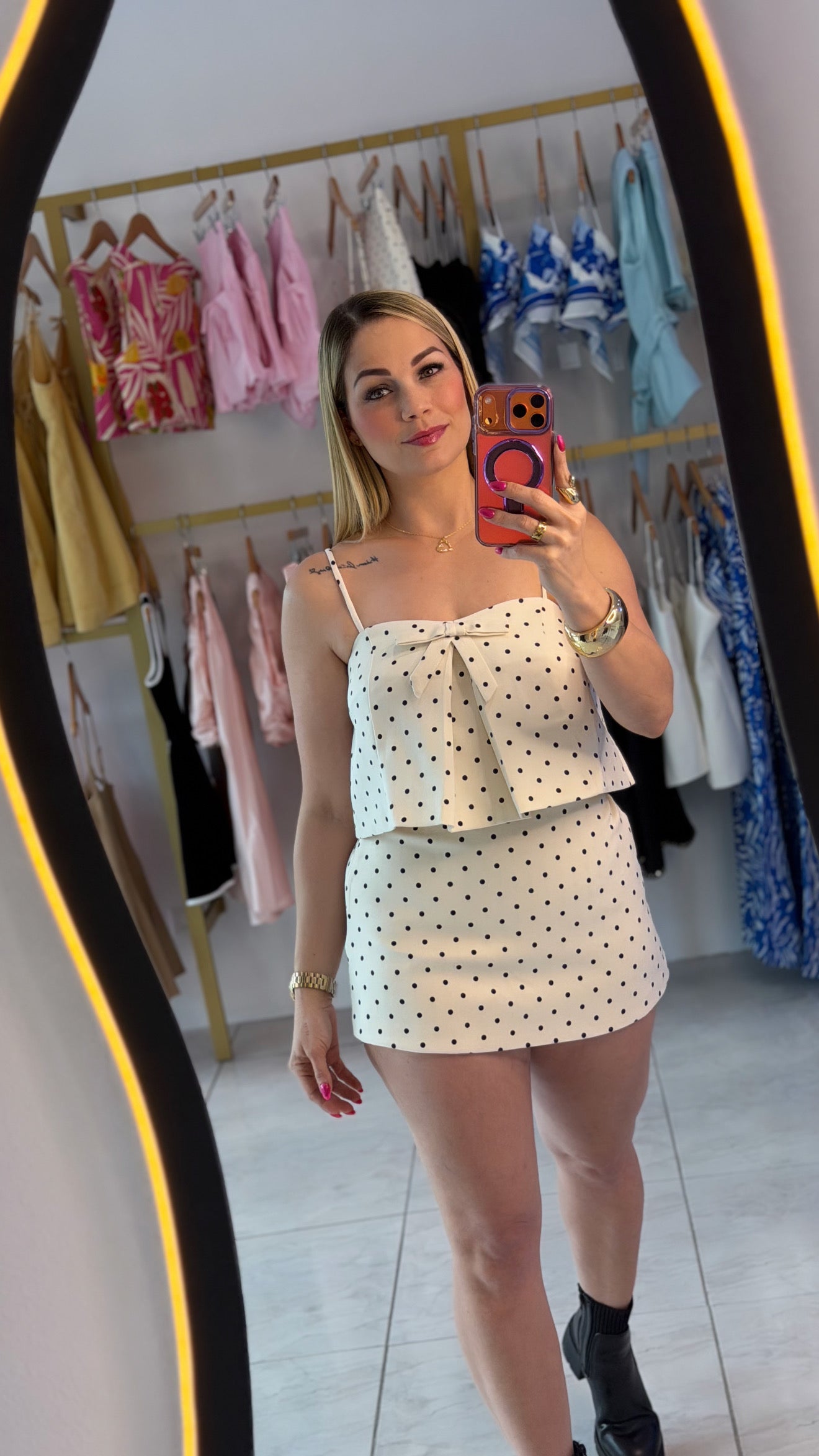 Polka Dot Skort Set 🖤