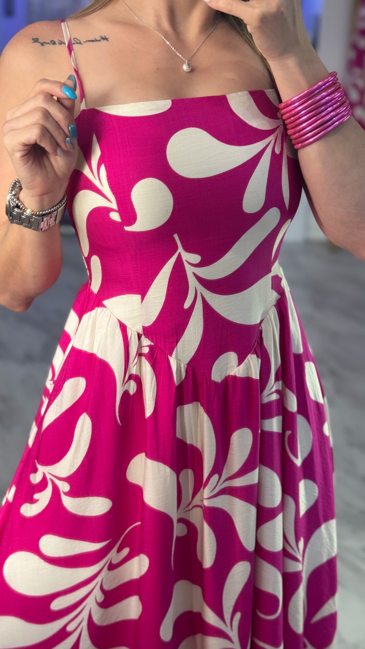 Marie Pink Maxi Dress