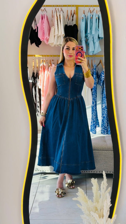 Denim Midi Dress