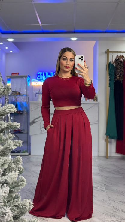 Palazzo Set BURGUNDY 🍷