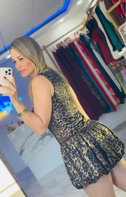 Leopard Balloon Dress