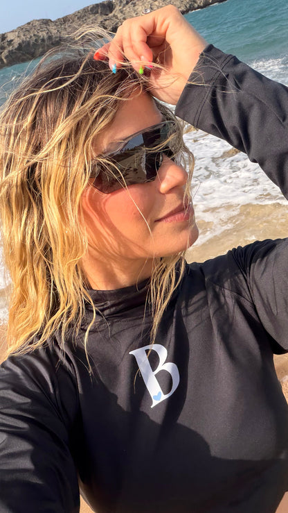 RashGuard Black Blue Brand 💙