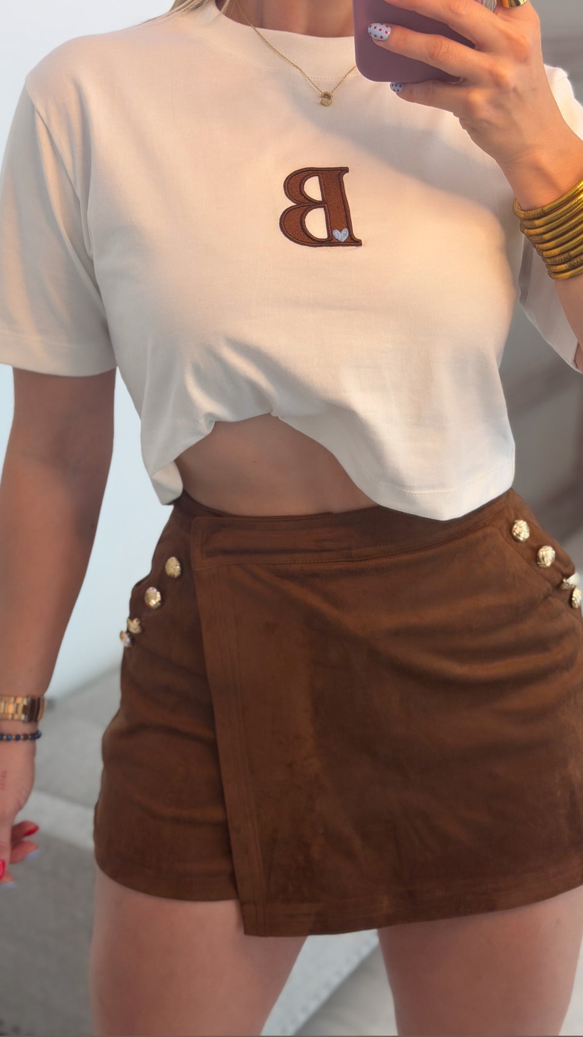 RESTOCK Suede Gold Skort 🤎✨