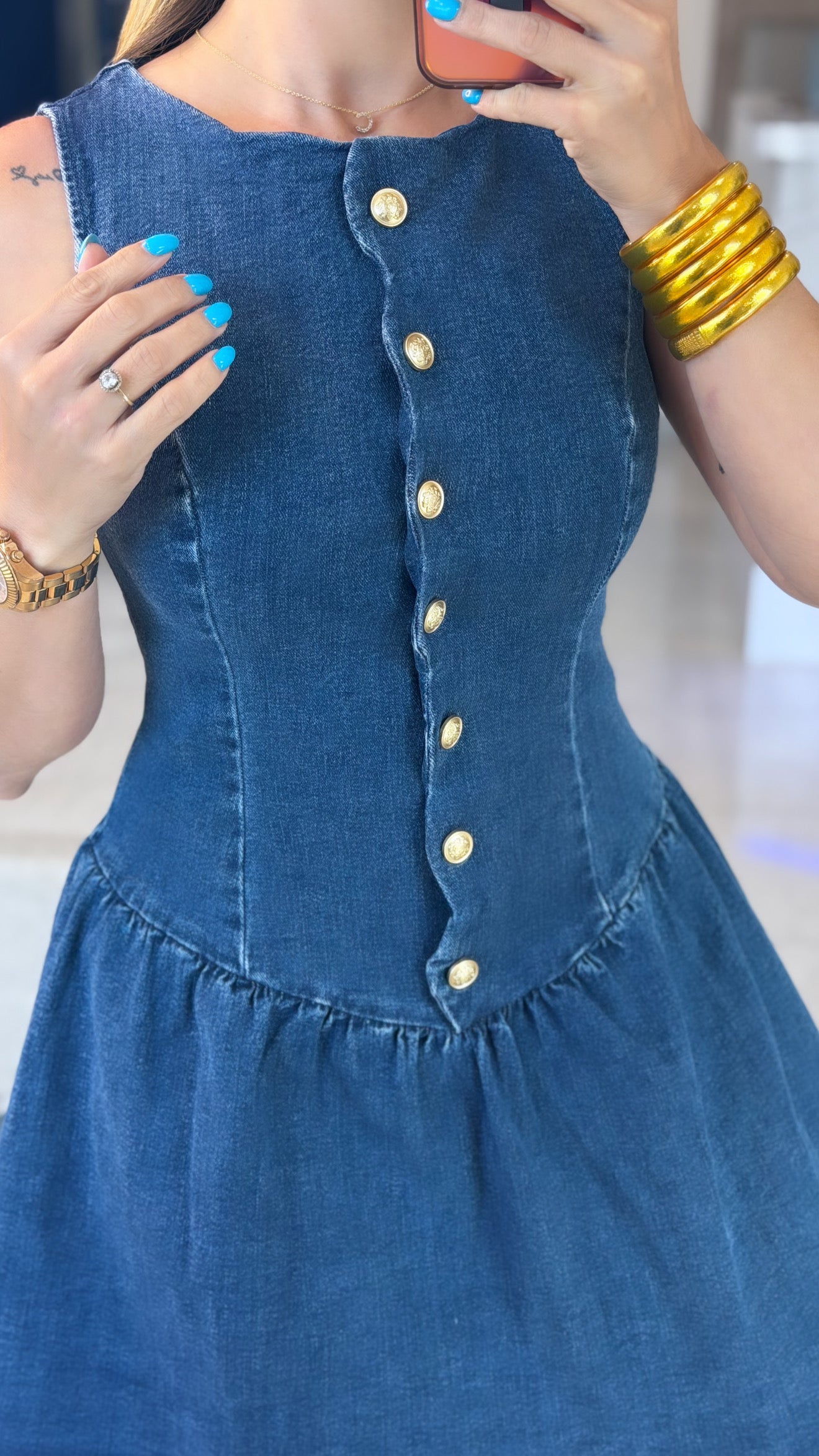 Denim Gold Dress