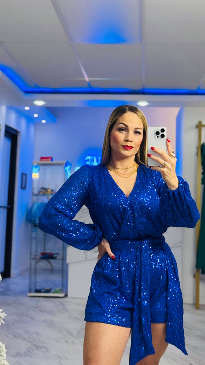 Royal Sequin Romper 💙