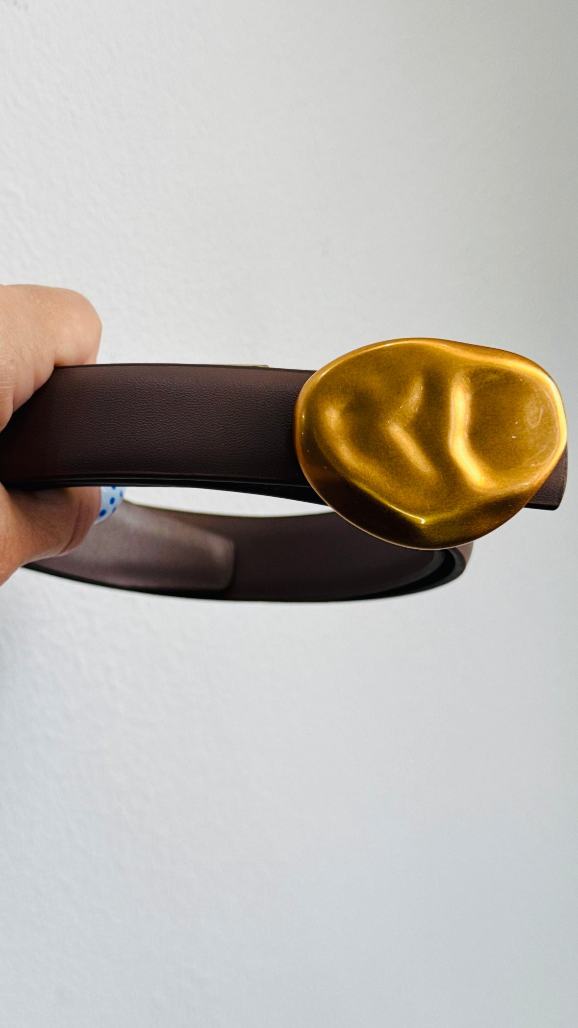 Taupe Leather Belt