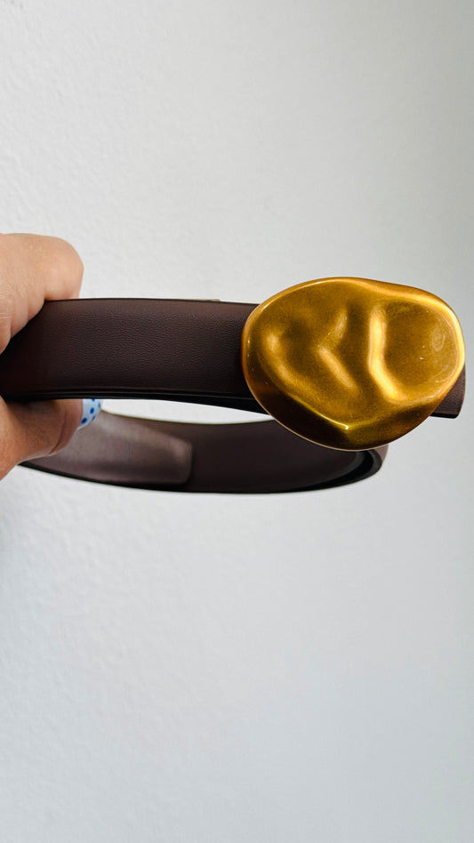 Taupe Leather Belt