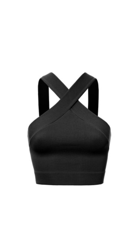 Mía Black Basic Top