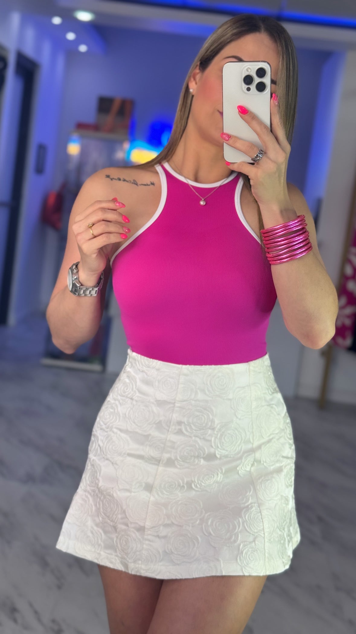 Mila White Skort