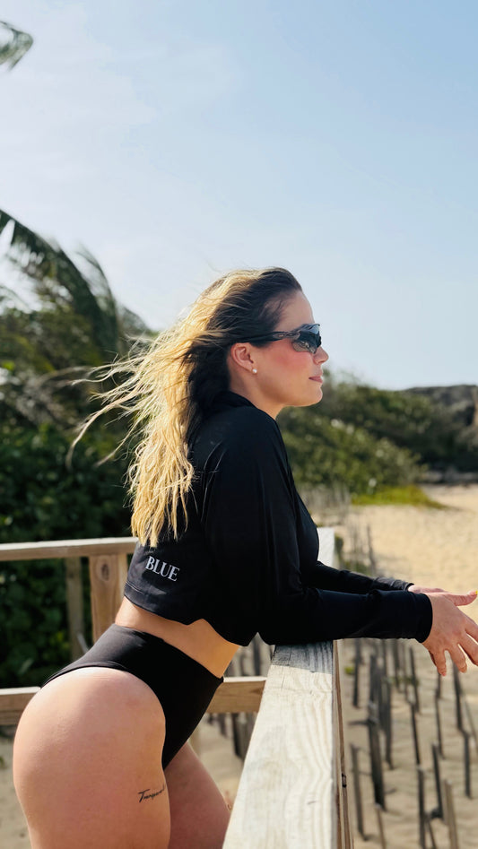 RashGuard Black Blue Brand 💙