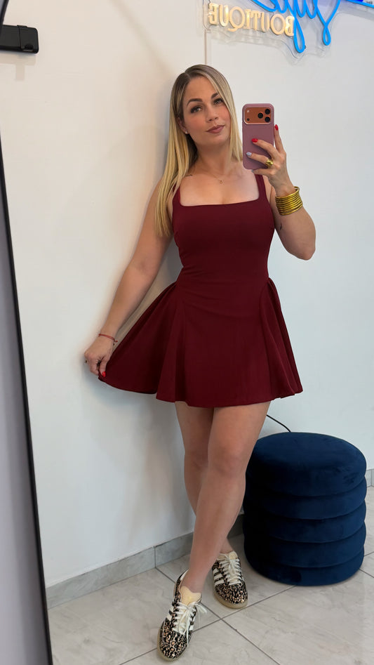 Sabrina Burgundy Dress🍷