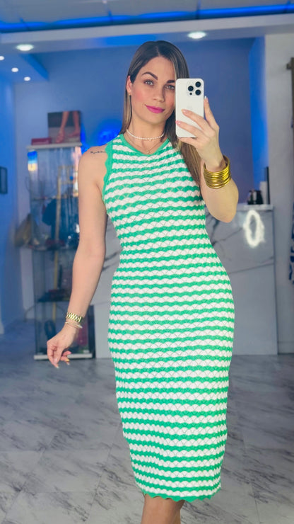 Summer Green Midi Dress