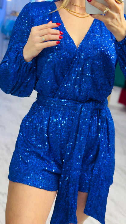 Royal Sequin Romper 💙