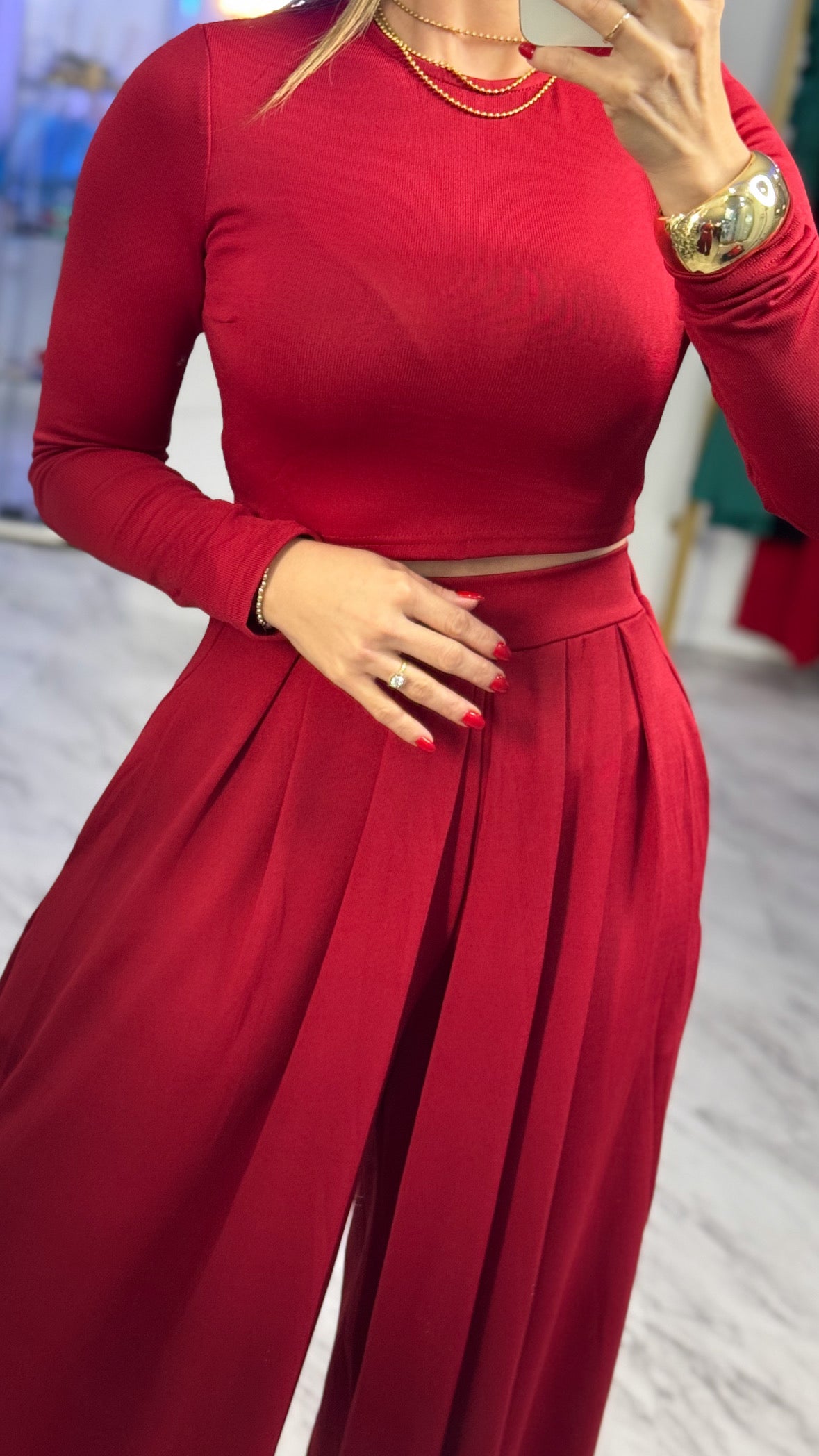 Palazzo Set BURGUNDY 🍷
