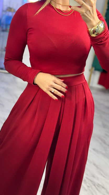 Palazzo Set BURGUNDY 🍷