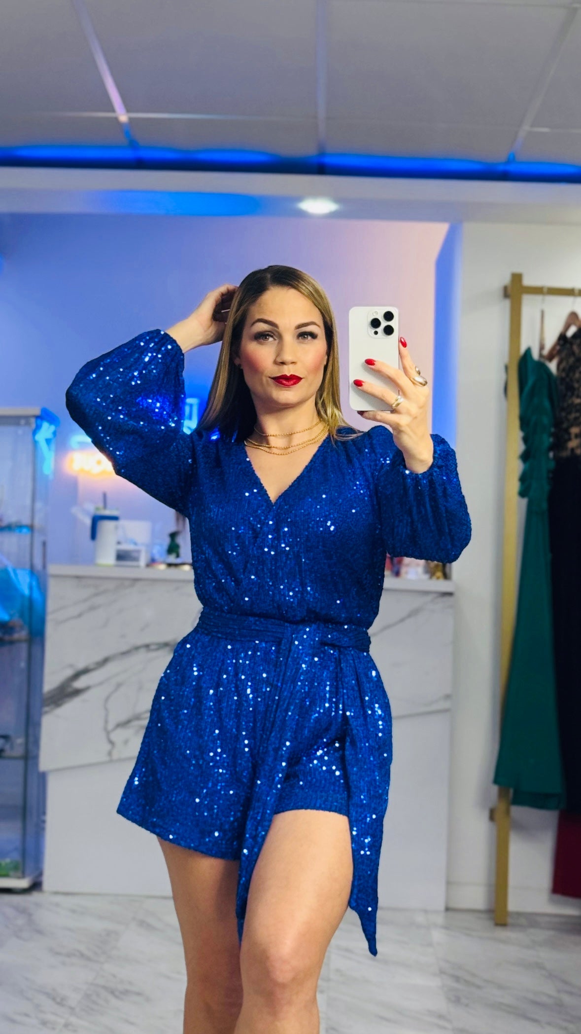 Royal Sequin Romper 💙