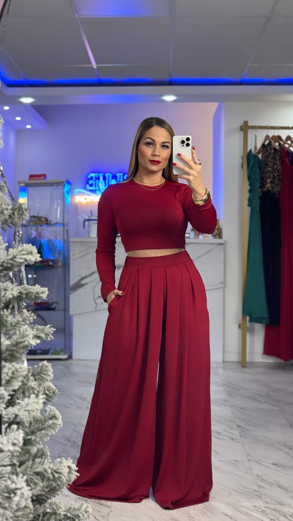 Palazzo Set BURGUNDY 🍷