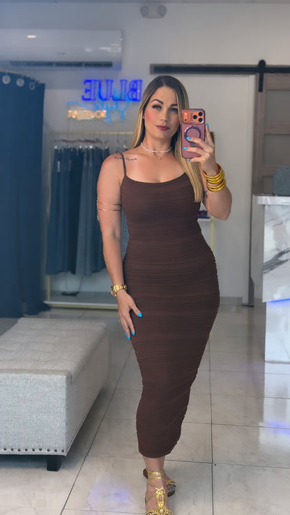 Brown Glitter Dress🤎✨