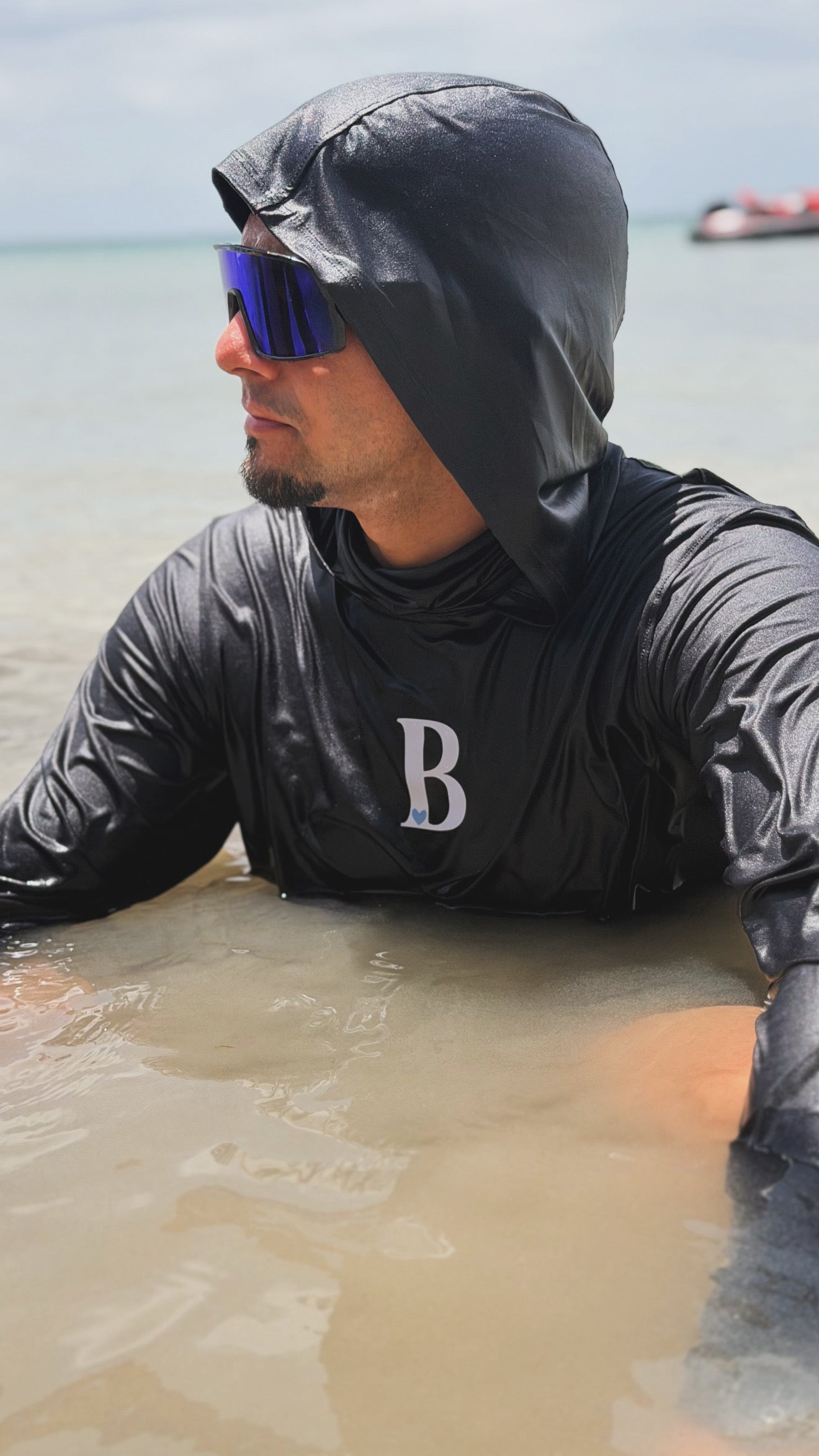 RashGuard Black MEN Blue Brand 💙