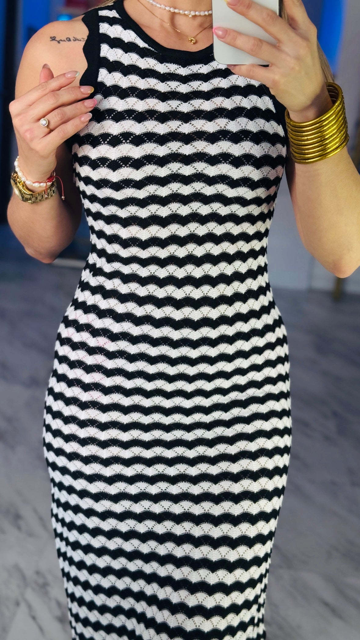 Black Summer Midi Dress